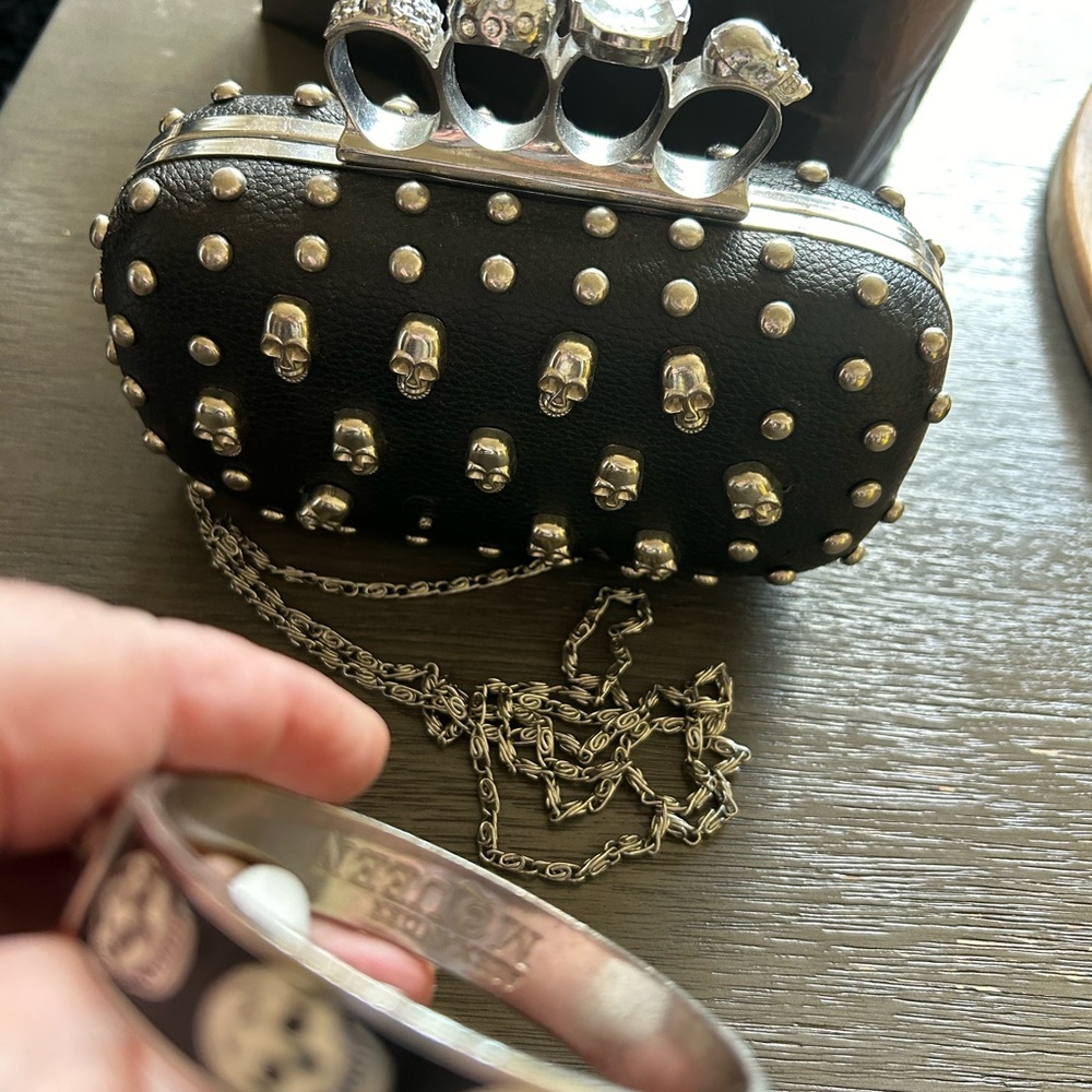 Alexander McQueen small evening purse and bracelet